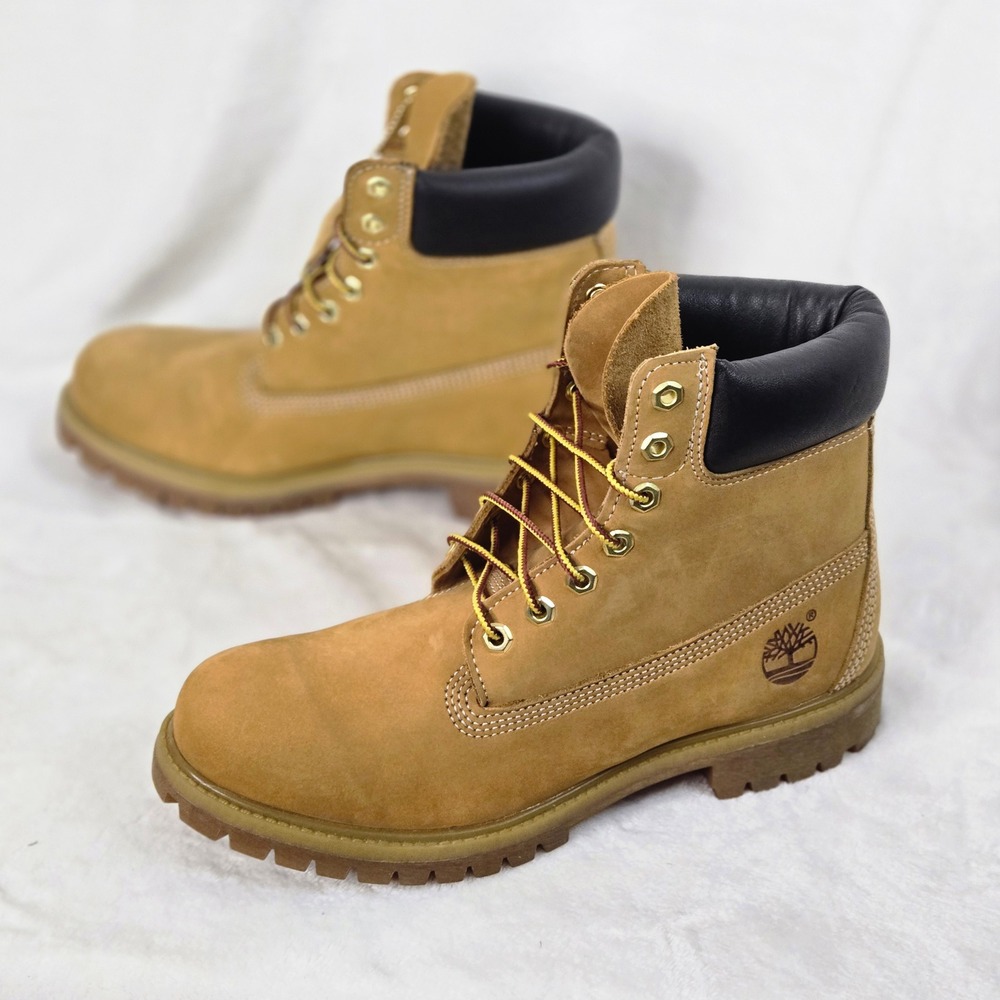 Timberland 6 Inch Premium Waterproof Boot Wheat Nubuck 10061 Mens 8.5 M